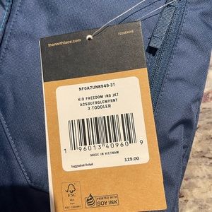 Toddler North Face winter coat sz 3T.